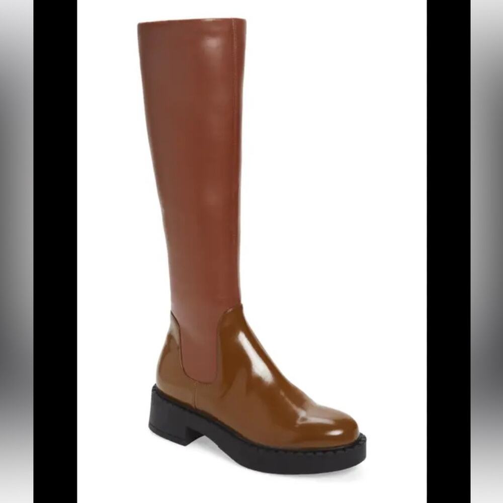 << Jeffrey Campbell Lennard Brown Tall Boots – 8.5